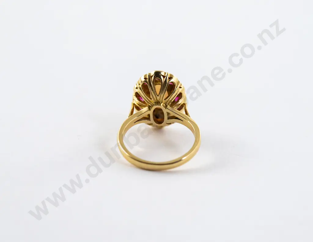 18ct 13Stone Opal and Spinel Cluster Ring Image 1++