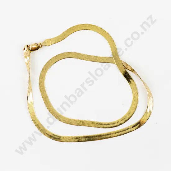 9ct Flat Yellow Gold Necklet