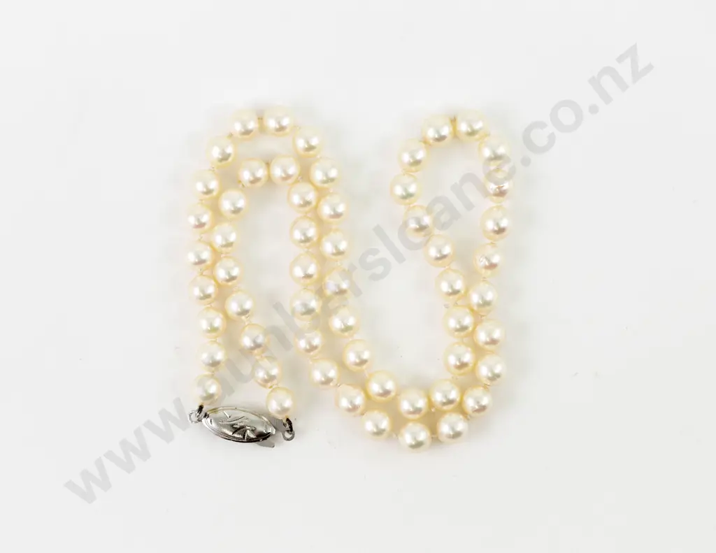 Single Strand Uniform Cultured Pearl Necklace Image 1++