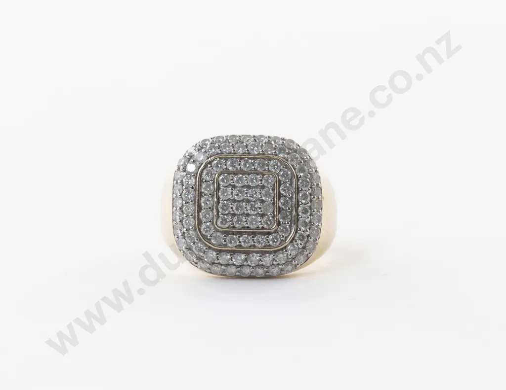 10ct 97Stone Diamond Cluster Ring Image 1++