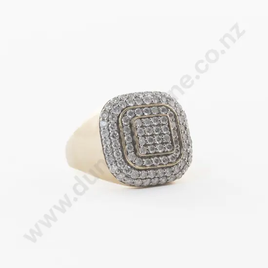 10ct 97Stone Diamond Cluster Ring