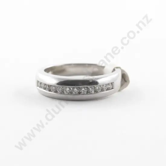 18ct White Gold Twelve Stone Diamond Band Ring