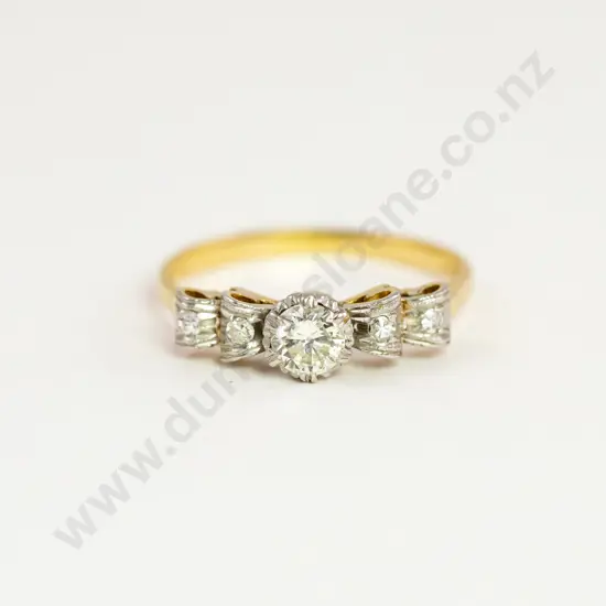 18ct and Platinum Five Stone Diamond Ring