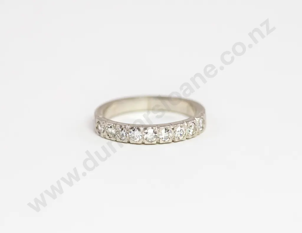 Platinum Nine Stone Diamond Eternity Band Image 1++