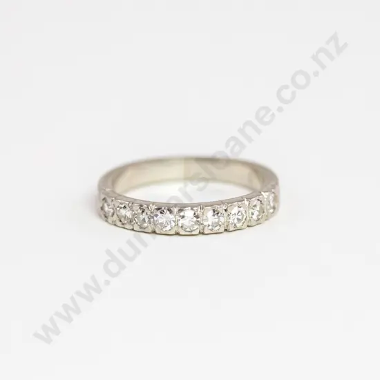 Platinum Nine Stone Diamond Eternity Band