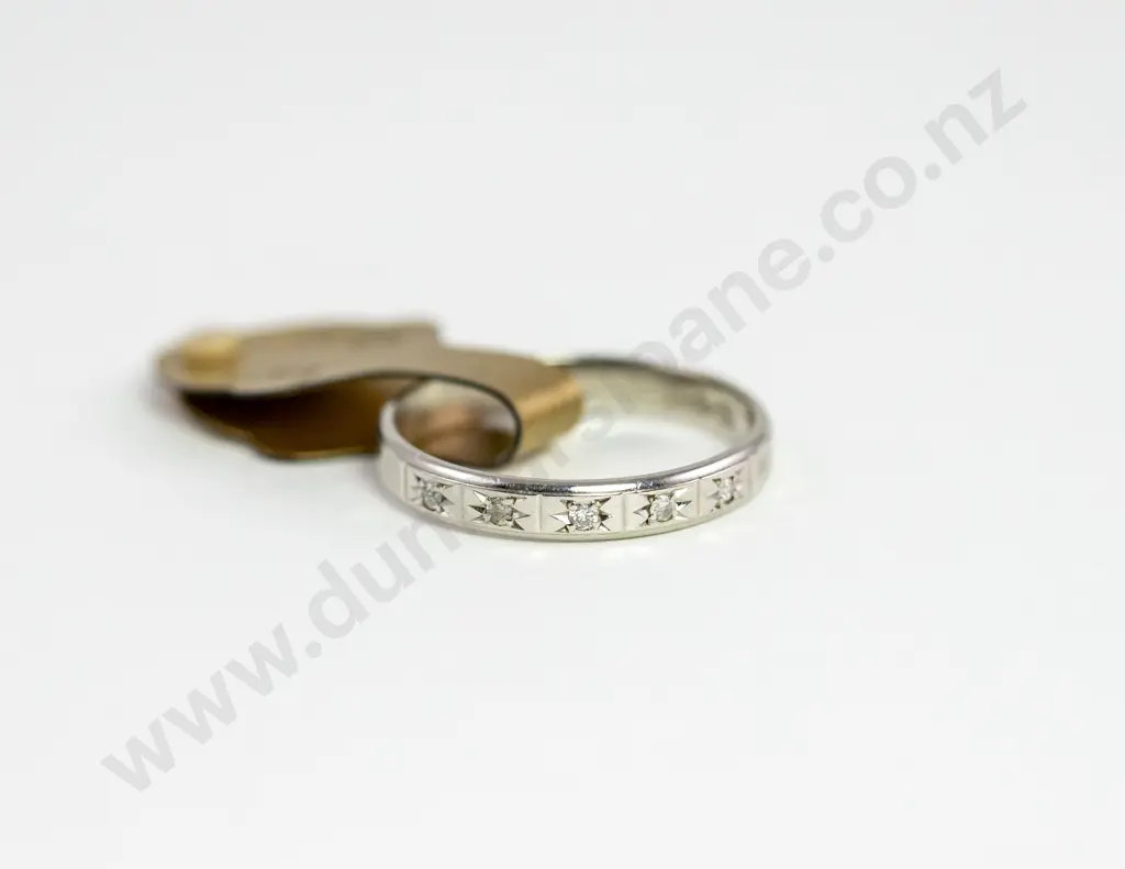 All Platinum Five Stone Diamond Eternity Band Image 1++