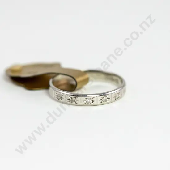 All Platinum Five Stone Diamond Eternity Band