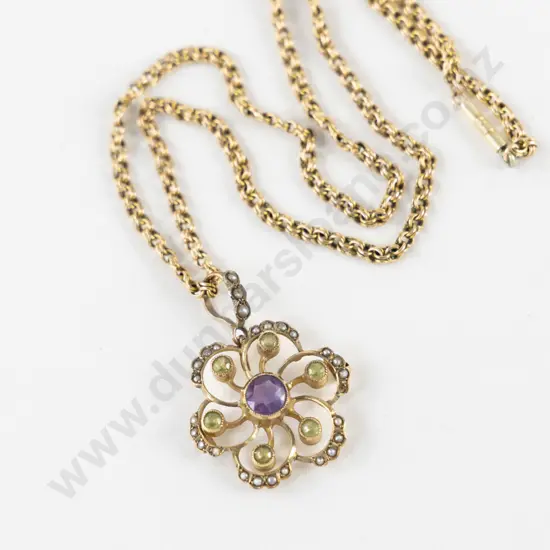 Edwardian Gold Floret Pendant