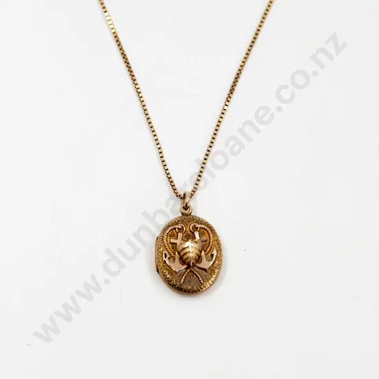 Victorian Gold Oval Photo/Hair Locket