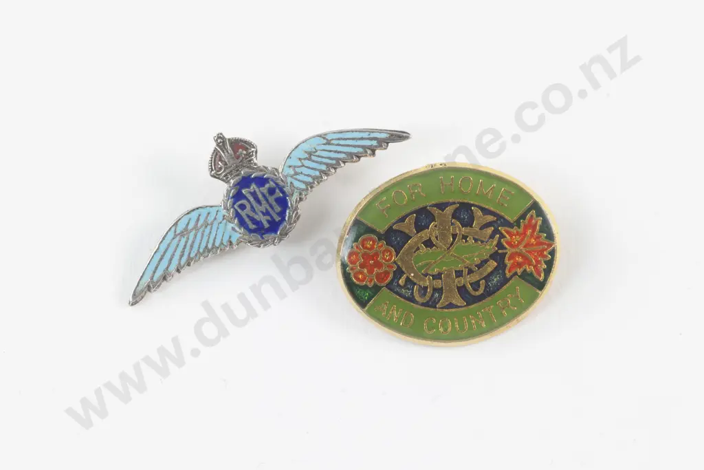 Silver and Enamel RAF Sweetheart Brooch Image 1++