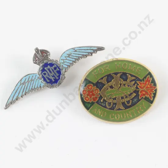 Silver and Enamel RAF Sweetheart Brooch