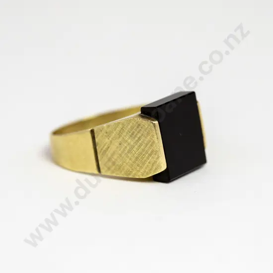 14ct Gents Onyx Dress Ring