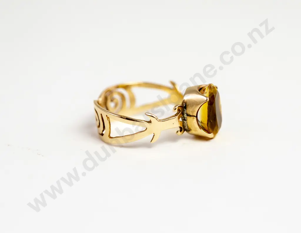 14ct Single Citrine Ring Image 1++