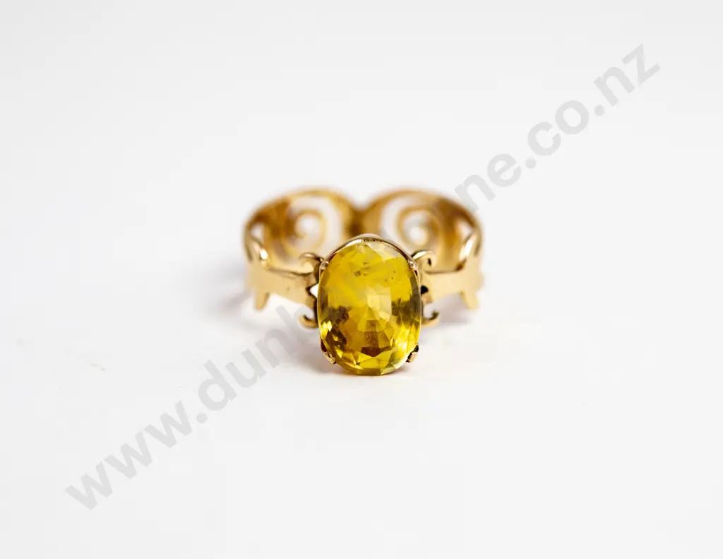 14ct Single Citrine Ring Image 1++