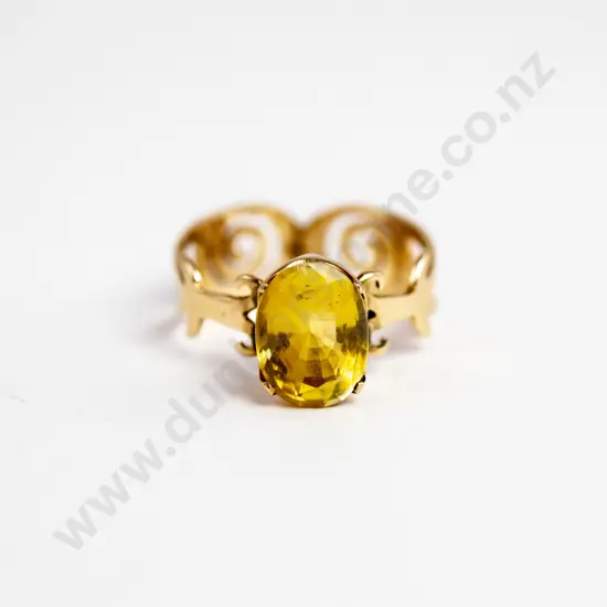 14ct Single Citrine Ring