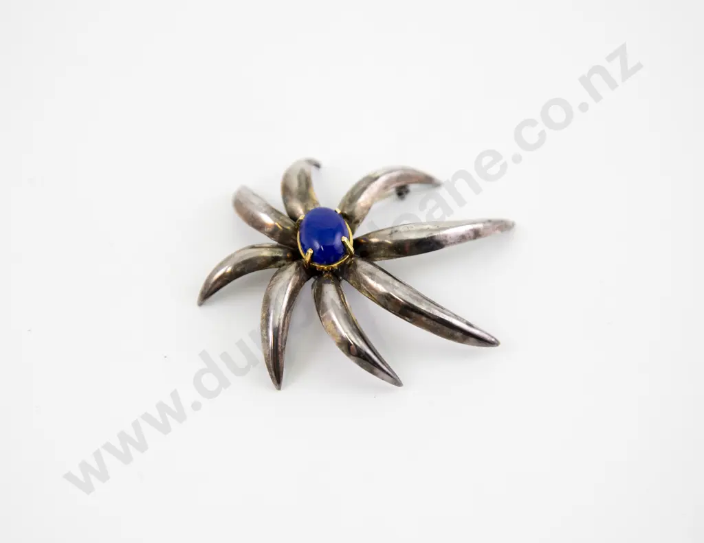 Tiffany & Co 1995 Fireworks S/S and 18ct Lapis Brooch Image 1++