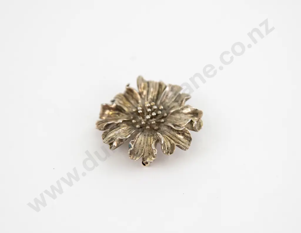 Tiffany & Co S/S Marigold Flower Brooch Image 1++
