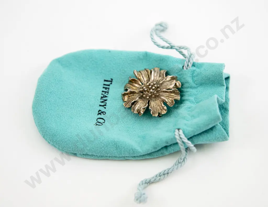 Tiffany & Co S/S Marigold Flower Brooch Image 1++