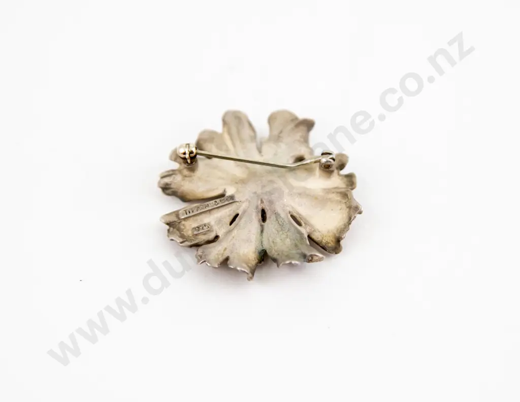 Tiffany & Co S/S Marigold Flower Brooch Image 1++
