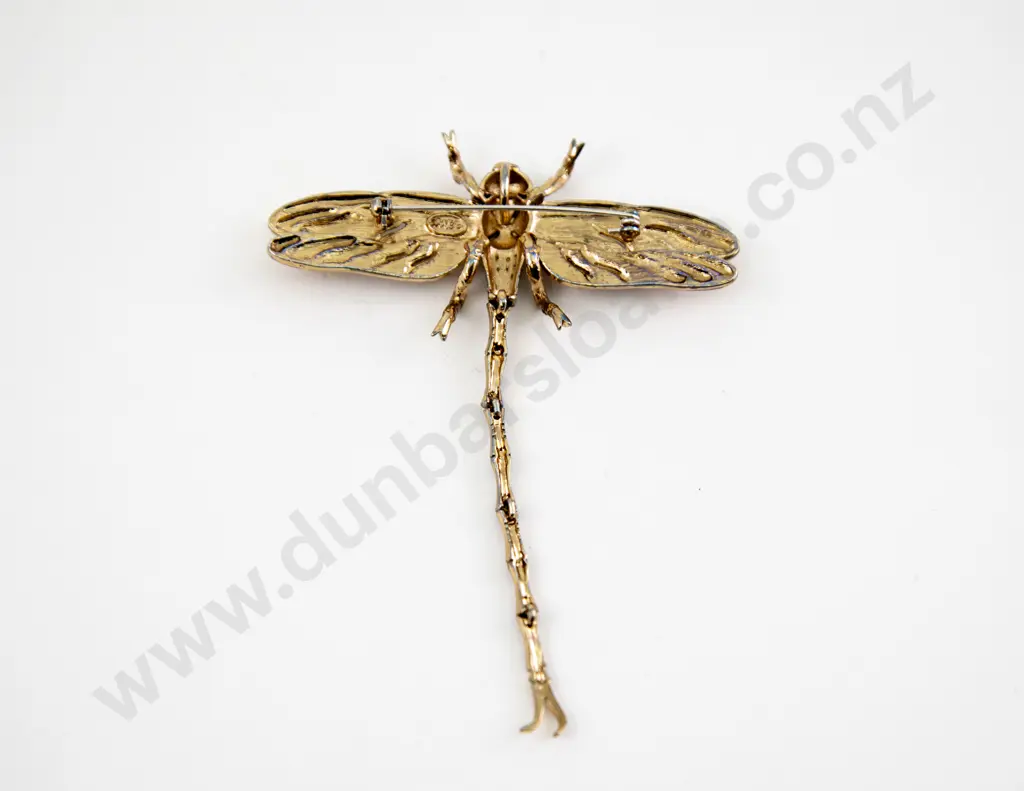 Modern Articulated Dragonfly Brooch Image 1++