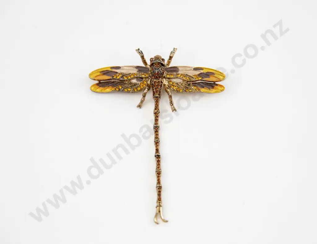 Modern Articulated Dragonfly Brooch Image 1++