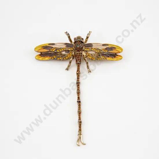 Modern Articulated Dragonfly Brooch