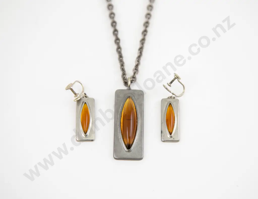 1960s Jorgen Jensen Pewter No.230 Pendant Image 1++