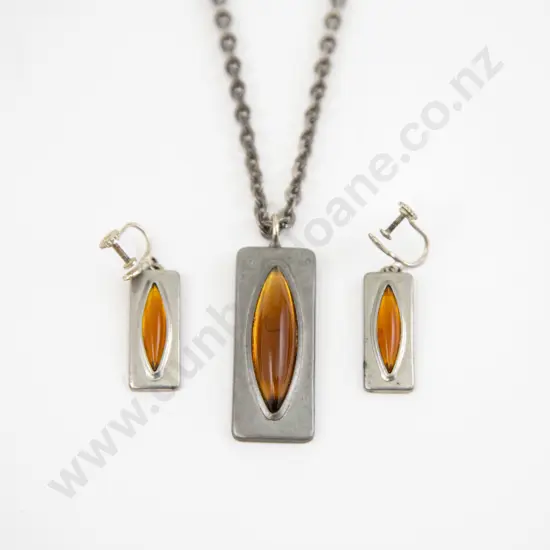 1960s Jorgen Jensen Pewter No.230 Pendant