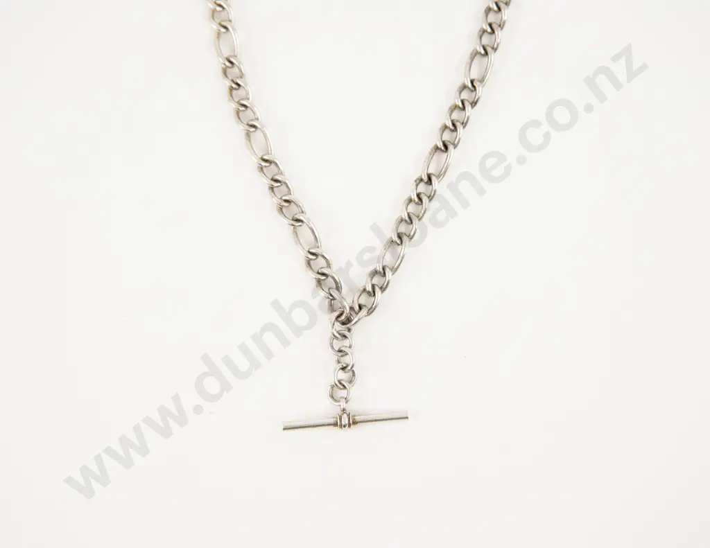 S/S Curb Link Albert Neck Chain Image 1++