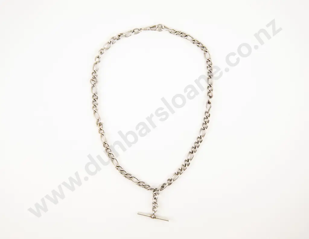 S/S Curb Link Albert Neck Chain Image 1++