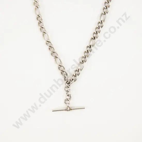 S/S Curb Link Albert Neck Chain