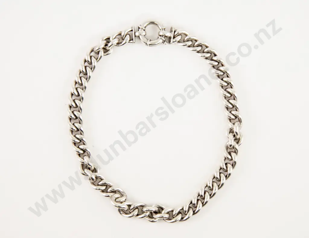 Heavy .925 Silver Curb Link Neck Chain Image 1++