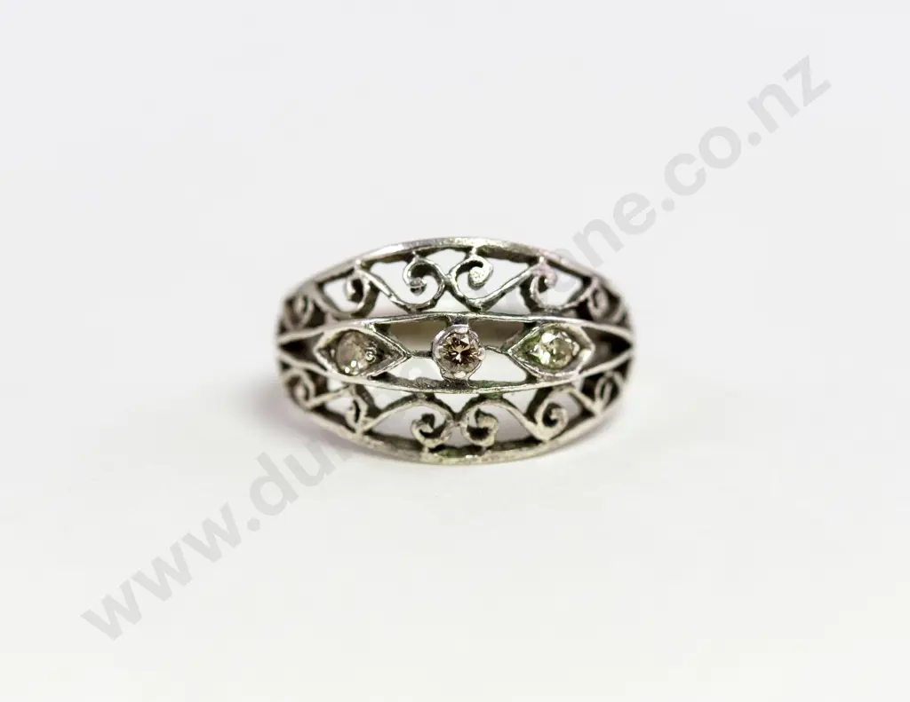 S/S Three Stone Diamond Ring Image 1++
