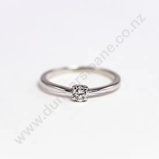 18ct White Gold Solitaire Diamond Ring