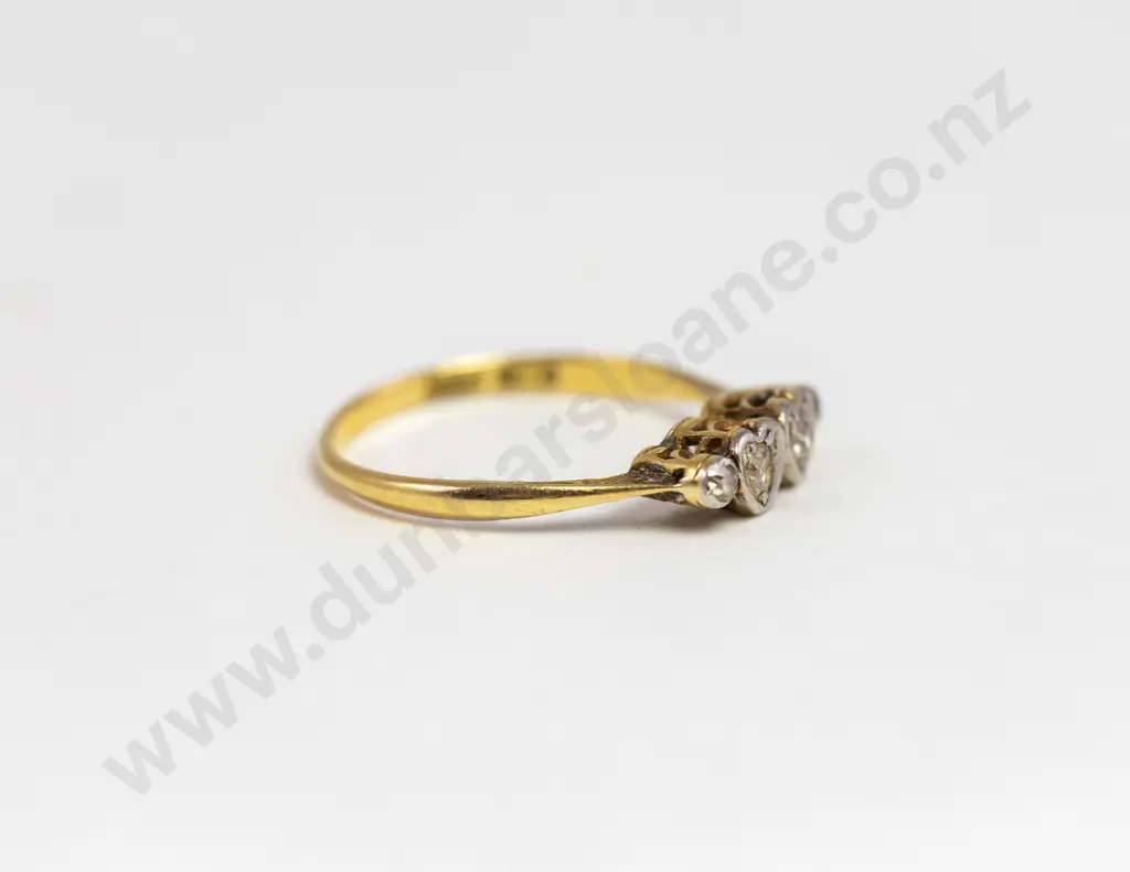 18ct Four Stone Diamond Heart Bridge Ring Image 1++