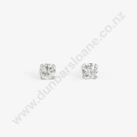 Pair 14ct White Gold Diamond Stud Earrings