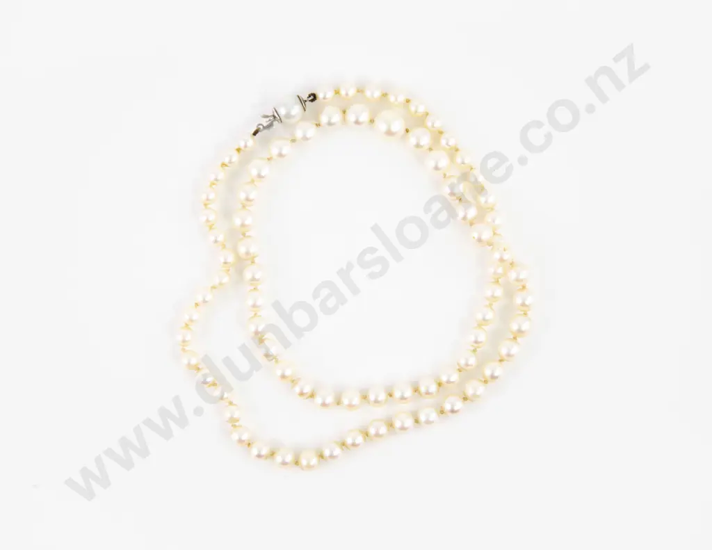 Single Strand Graduated Cultured Pearl Necklace Image 1++