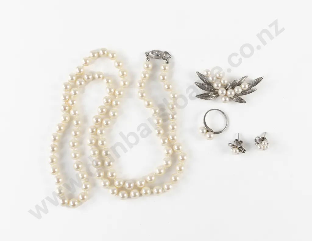 S/S Pearl Spray Brooch Image 1++