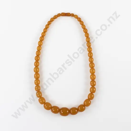 Vintage Single Strand Graduated Amber Necklace