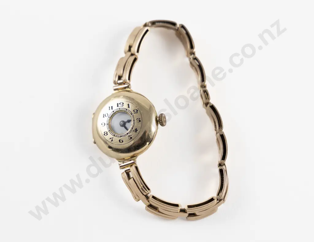 All 15ct Cased Lever Wind Ladies Wrist Watch Image 1++