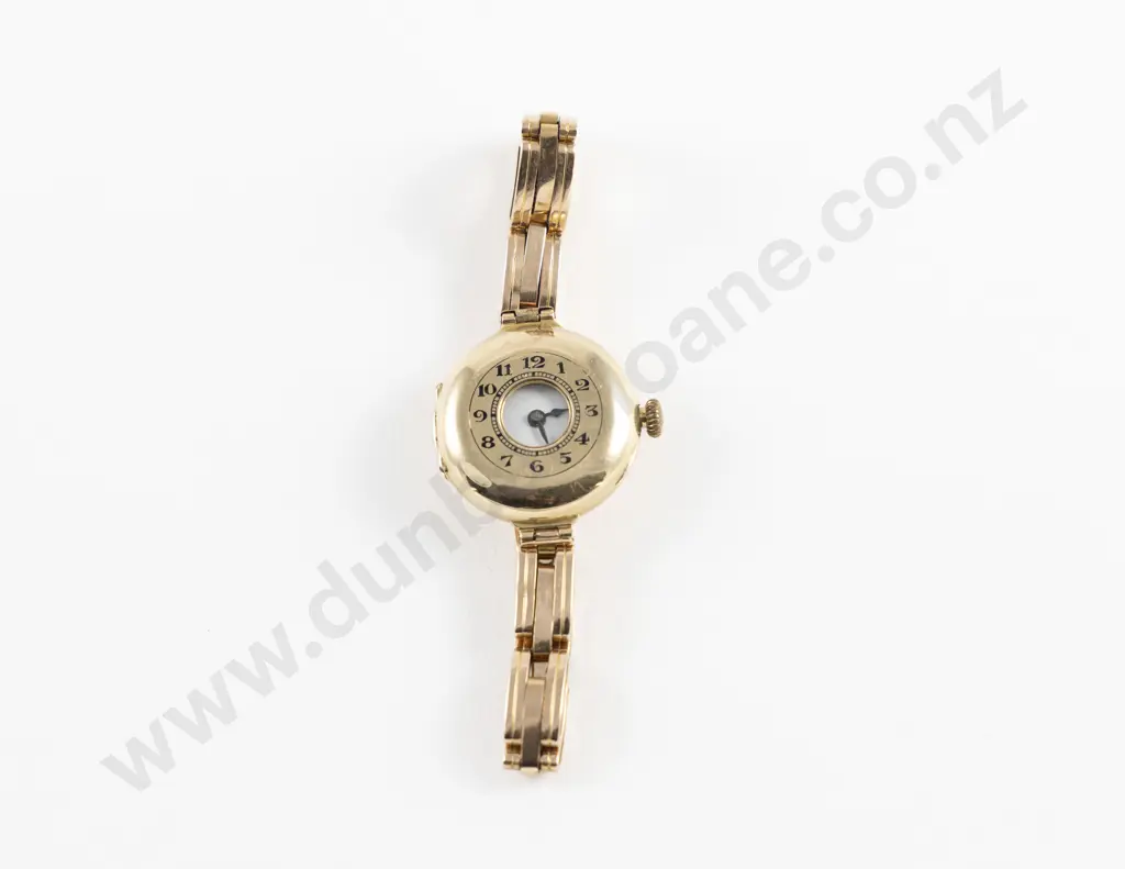 All 15ct Cased Lever Wind Ladies Wrist Watch Image 1++