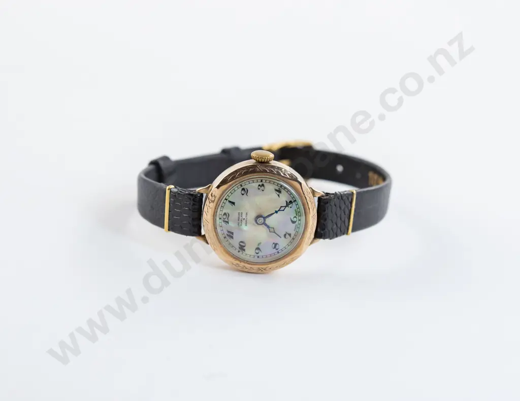 Jas Pascoe 9ct Cased MOP Ladies Wrist Watch Image 1++