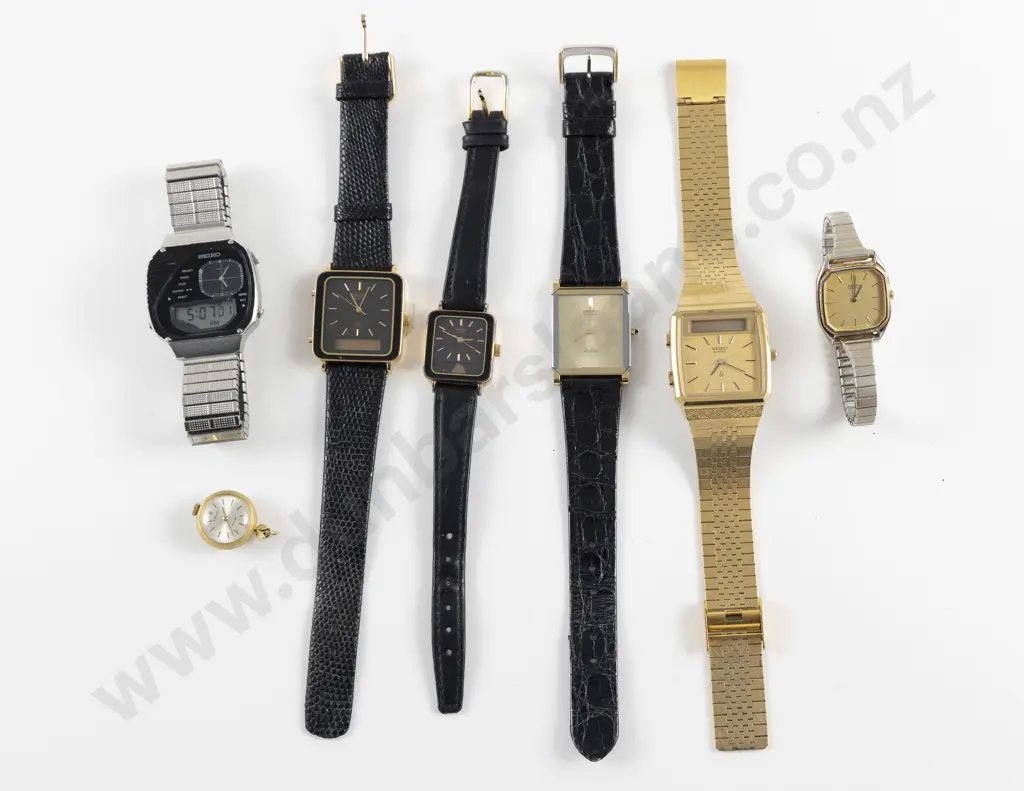Collection of Six Ladies and Gents Wrist Watches and Watch Pendant Image 1++