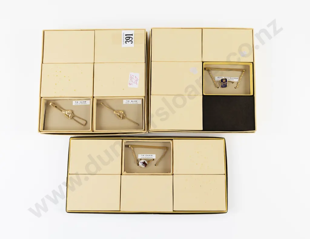 Three Original Boxed Old Jewellers Stock Image 1++