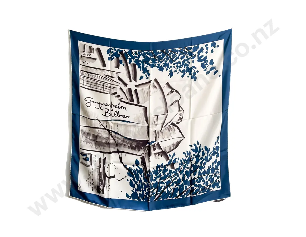 Three Guggenheim Bilbao Museum Silk Scarfs Image 1++