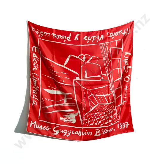 Three Guggenheim Bilbao Museum Silk Scarfs