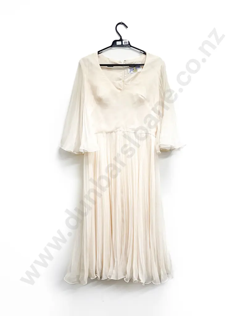 C1906s Van Roth Light Apricot Satin and Tulle Evening Gown Image 1++