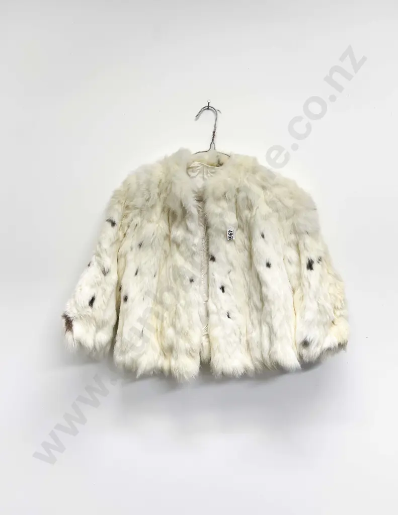 Vintage Imitation Ermine Fur Evening Jacket and mink piece with James Smith Packaging Box Image 1++