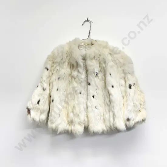 Vintage Imitation Ermine Fur Evening Jacket and mink piece with James Smith Packaging Box