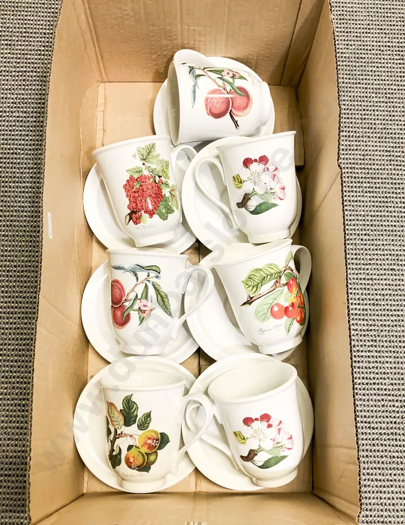 Seven Portmerion Mugs & Saucers Image 1++